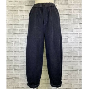 【秋冬新作】後ろポケット付き　デニムパンツ　 ウエストゴム｜ゆったりデザイン｜レディース｜ミセス