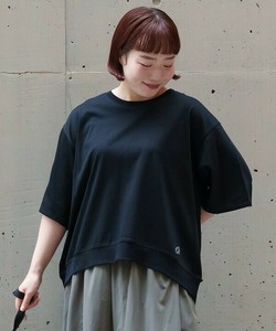 【2025春夏新作】裾リブカットソーTシャツ 半袖 接触冷感 UVカット 吸水速乾 レディース 大きいサイズ