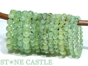 ☆特価アソート☆【ブレスレット】プレナイト (A) (約8〜12mm) (約14本入り) 約400g 【パワーストーン】