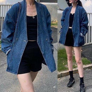 Jacket Denim Jacket Collarless