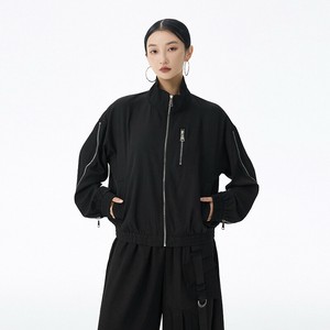 u29299 無地 ジッパー デザイン レディース ゆったり ジャケット 2025秋新作
