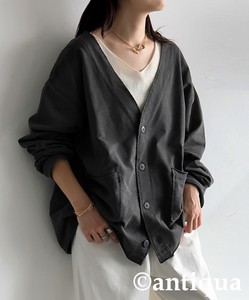 罩衫 V领 女士 长袖 开衫 antiqua