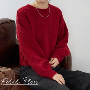 【SALE】もちもちモールニット/無地＆ボーダー　長袖