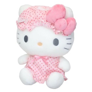 【ぬいぐるみ】ハローキティ プラッシュドールS ナイトキャップリボン