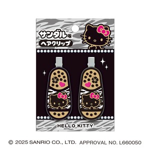 ■2025AW　先行予約■　サンリオキャラクターズ　サンダル風ヘアクリップ　ハローキティ/モノトーン