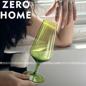 レトログリーン シャンパングラス カクテル・フルーツ酒用 家庭テーブル
