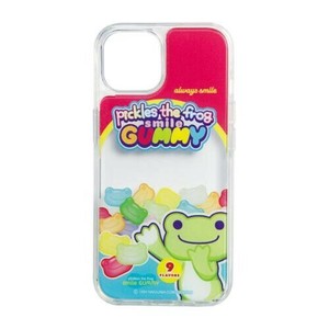 かえるのピクルス ハイブリッドクリアiPhone15/14/13対応ケースsmile gummy MPI-44A