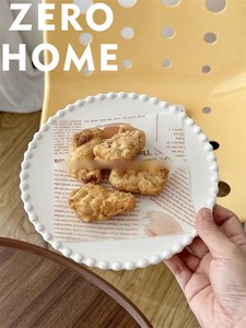 楕円形陶器食器セット プレートとデザートボウル 3点入り
