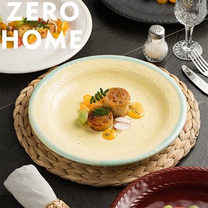 家庭用 平型セラミック皿 釉下彩仕上げ ステーキ/料理盛り付けに
