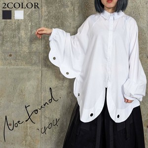 Button Shirt/Blouse Dolman Sleeve Design Scallop Room