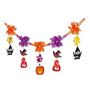 秋装飾品　ハロウィン吊り装飾　スターハロウィンガーランド