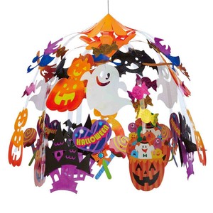 秋装飾品　ハロウィン吊り装飾　トリックオアトリート　2段センターハンガー