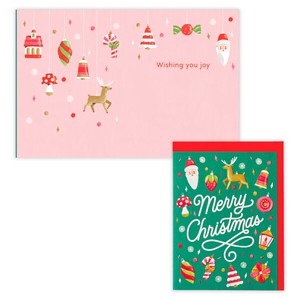 UV加工 クリスマスオーナメント【二つ折りクリスマスカード】
