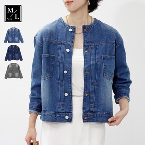 Jacket Denim Jacket Collarless [2025 NEW]