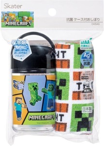 スケーター 【予約販売】抗菌ケース付おしぼり Minecraft／マイクラ25