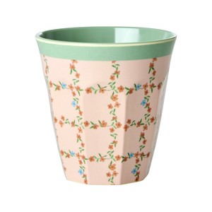 【予約販売】ライス プリントメラミンカップ チェックステンシル【メラミン食器/タイ製】
