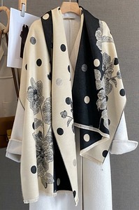 Thin Scarf Reversible Large Size Flower Scarf