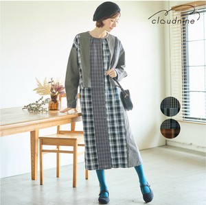 Casual Dress Design Patchwork Front Opening