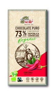 チョコレートソール　有機ダークチョコレート　カカオ73% チリ　100g【オーガニック】