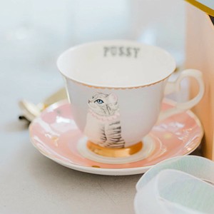 预购 茶杯盘组/杯碟套装 中国制造 猫