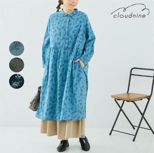 Casual Dress Waist Floral Pattern Front Opening
