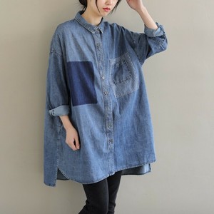 シャツ 長袖   快適   無地  ゆったり  快適  レディース ファッション     WXB678