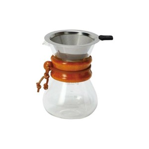 PYREX コーヒーサーバー400ml ナチュラル ステンレスフィルター付き CP-8535 【耐熱ガラス】