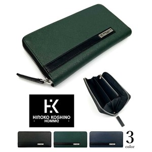 お買い得★全3色 HIROKO KOSHINO（ヒロコ・コシノ）ラウンドファスナー 長財布 ロングウォレット(hks-7)
