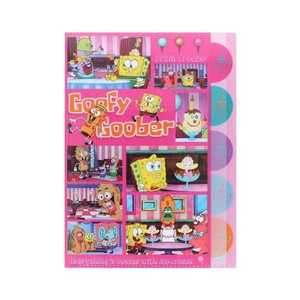 【ポケットファイル】スポンジボブ ダイカットクリアファイル5P A4 アニメーション