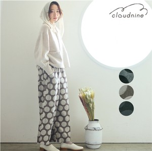 Full-Length Pant Waist Wide Pants Polka Dot 9/10 length