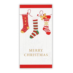 縦型祝儀封筒 暖炉と靴下II【クリスマス金封】