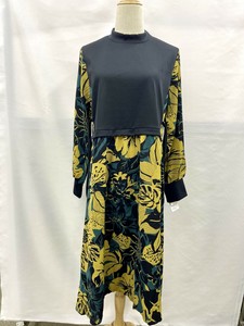 Casual Dress Floral Pattern Mixing Texture Switching [2025 NEW]