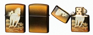 ZIPPO 2LAC-HORSE 本金蒔絵 午