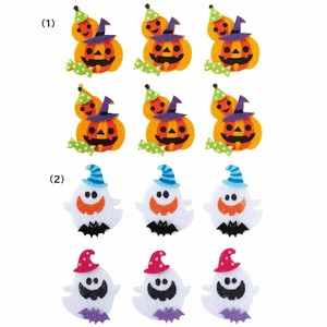秋装飾品　ハロウィンフェルトクリップ　6個