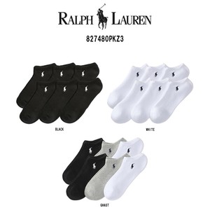 POLO RALPH LAUREN(ポロ ラルフローレン)ソックス ショート アソート 6足セット 靴下 男性用 827480PKZ3