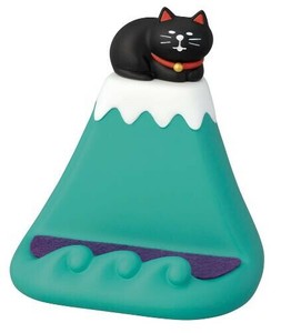 富士山でまったり スマホスタンド 黒猫 ZCB-16685