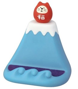 富士山でまったり スマホスタンド 福猫だるま ZCB-16686