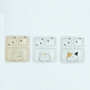 Hasami ware Rice Bowl Cat Good Friends Mike-cat Tiger