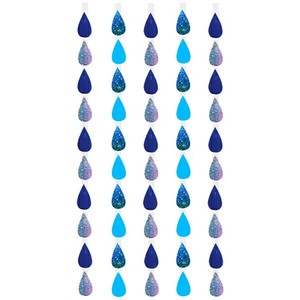 【夏】キラキラしずくコード 5本セット　L75cm・W5cm/店舗装飾・イベント用品