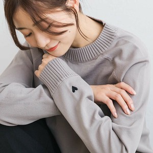 毛衣/针织衫 心形图案 刺绣 女士 长袖衫 轻薄 圆领
