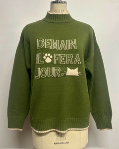 毛衣/针织衫 针织套头衫 猫咪 猫 高领