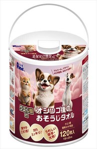 クエン酸inオシッコ後のおそうじタオル120枚　本体 【ペット用品】