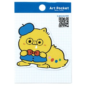 アートポケットステッカー　トヌくん（リボンver）