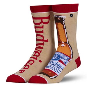 【ODD SOX（オッド ソックス）】クルー ソックス LARGE FEET BUDWEISER SPLIT OS-SOC-M-39866MONCD