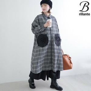フラワーモチーフデザイン ツイードコート 裏地なし 2025aw新作 BRILLANTE東京（200087）