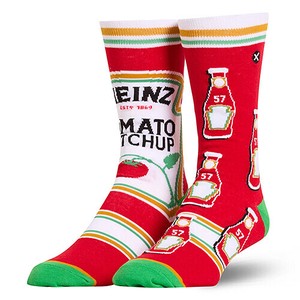 【ODD SOX（オッド ソックス）】クルー ソックス LARGE FEET HEINZ KETCHUP SPLIT OS-SOC-M-38133MONCD