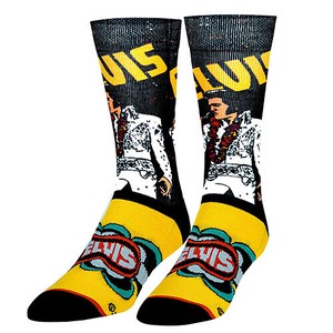【ODD SOX（オッド ソックス）】クルー ソックス LARGE FEET ELVIS ROCK N ROLL OS-SOC-M-34018MONCD