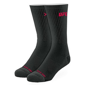 【ODD SOX（オッド ソックス）】クルー ソックス LARGE FEET UFC BASIX BLACK RED OS-SOC-M-22285UFCMC