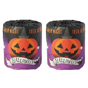 秋のイベント・ノベルティ　販促用品　ハロウィンナイト　トイレットペーパー2P　50セット