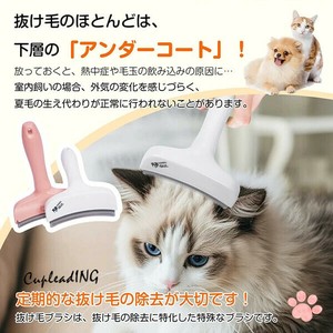 ＜人気商品＞韓国ファッション 愛猫の浮き毛ケアに 長短毛兼用デュアルブラシ すき込み機能付き